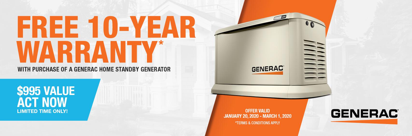Homestandby Generator Deal | Warranty Offer | Generac Dealer | Napoleonville, LA
